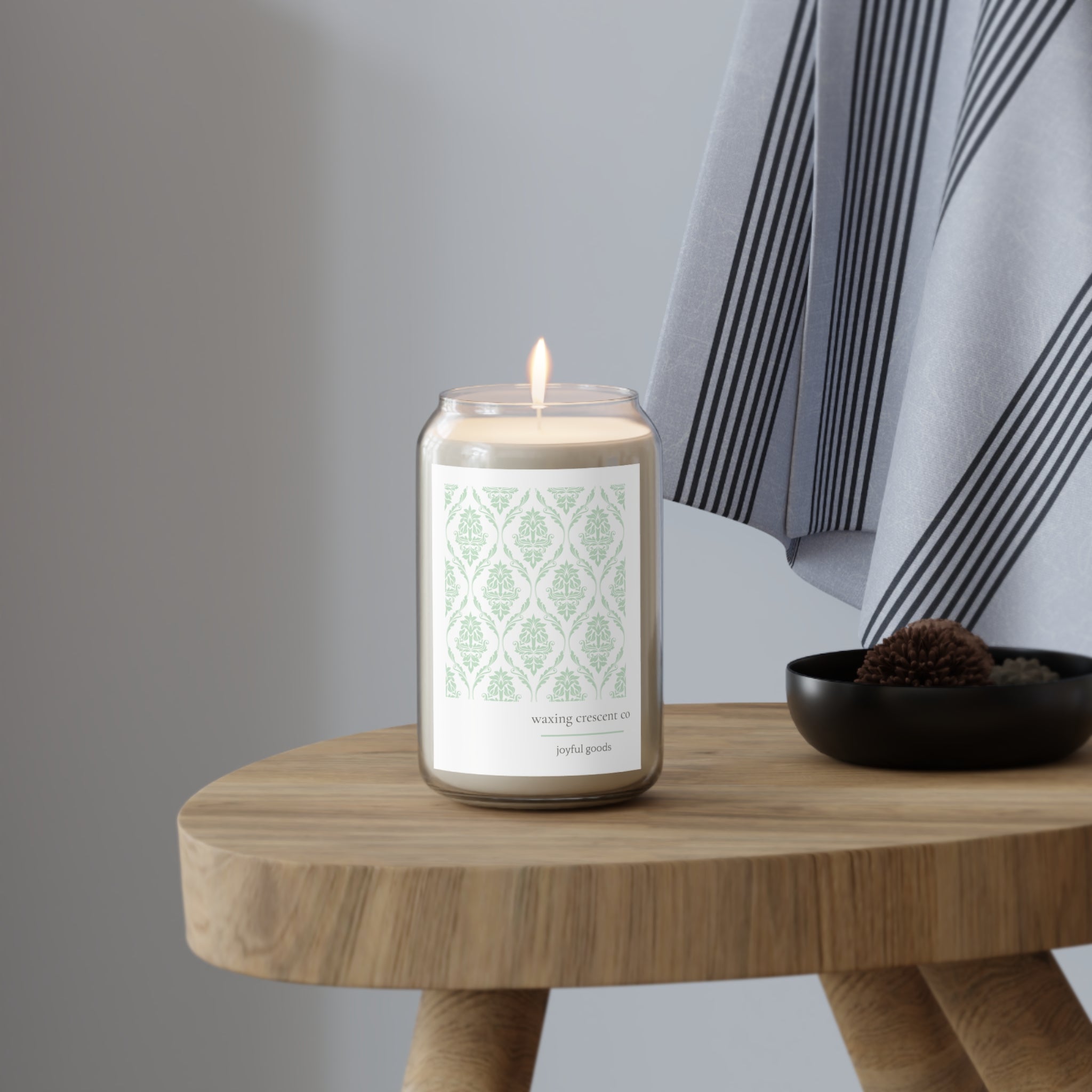 Aromatherapy Jar Candle:  Granny's Kitchen Wallpaper in Airy