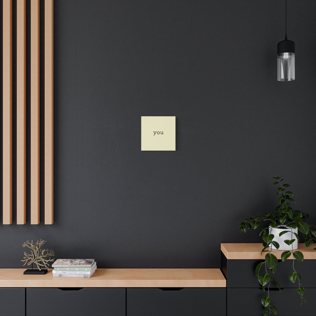 10"x10" matte canvas wall art [minimalist "you"]
