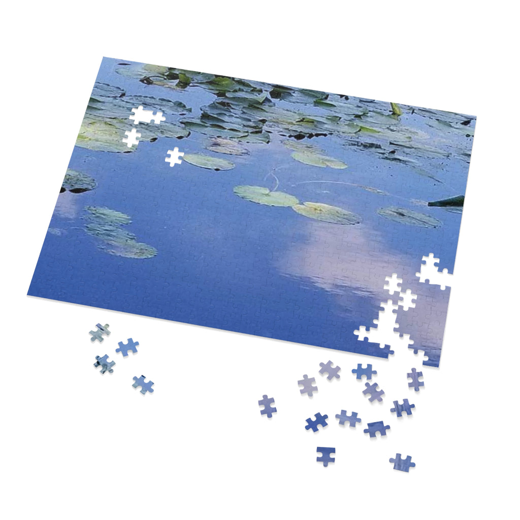 Jigsaw Puzzle with Tin:  Reflecting on Lily