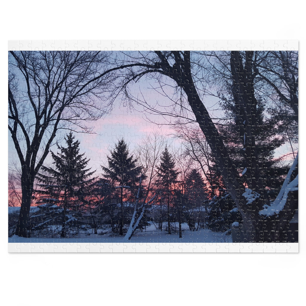 Jigsaw Puzzle with Tin:  Frosty Morning