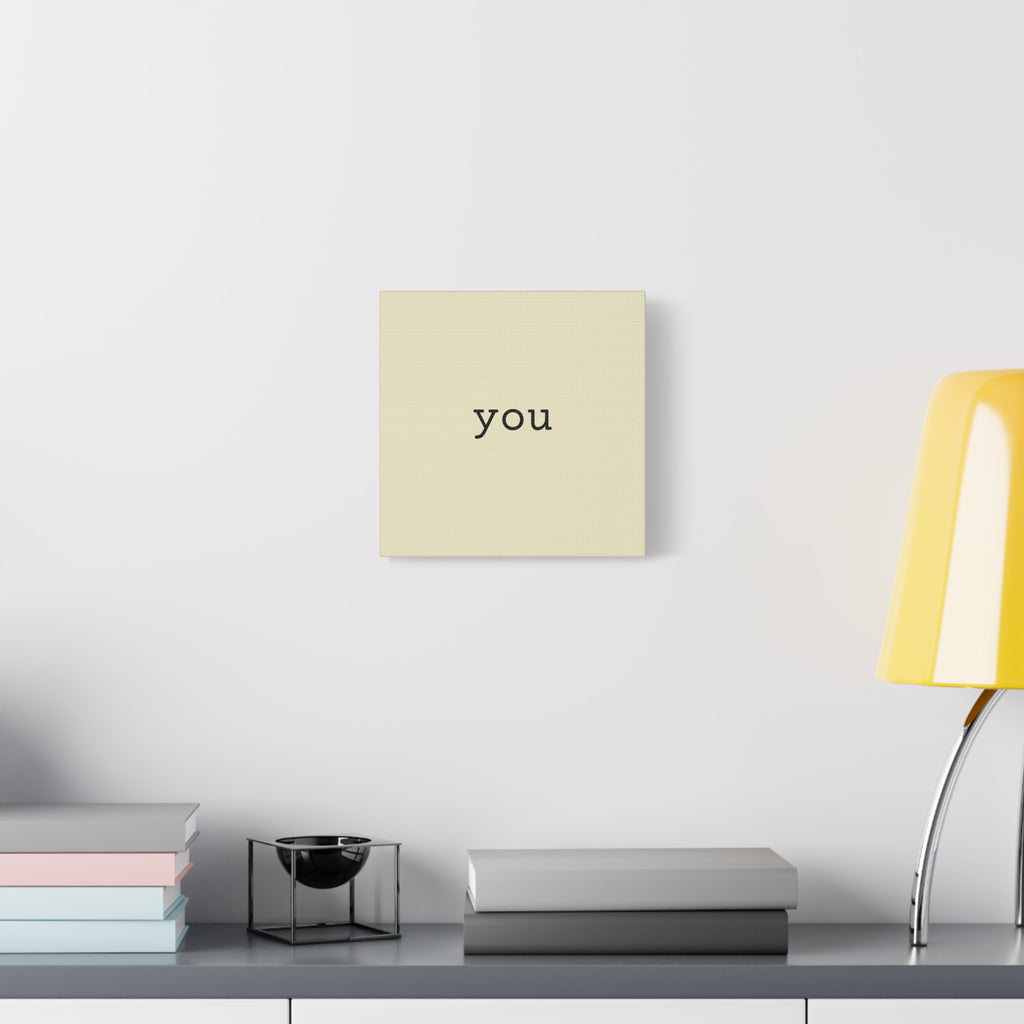 10"x10" matte canvas wall art [minimalist "you"]