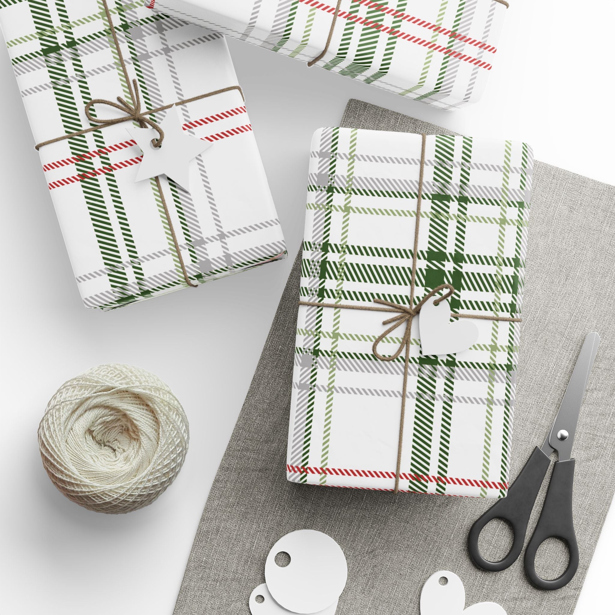 Holiday Gift Wrap: Holly Plaid