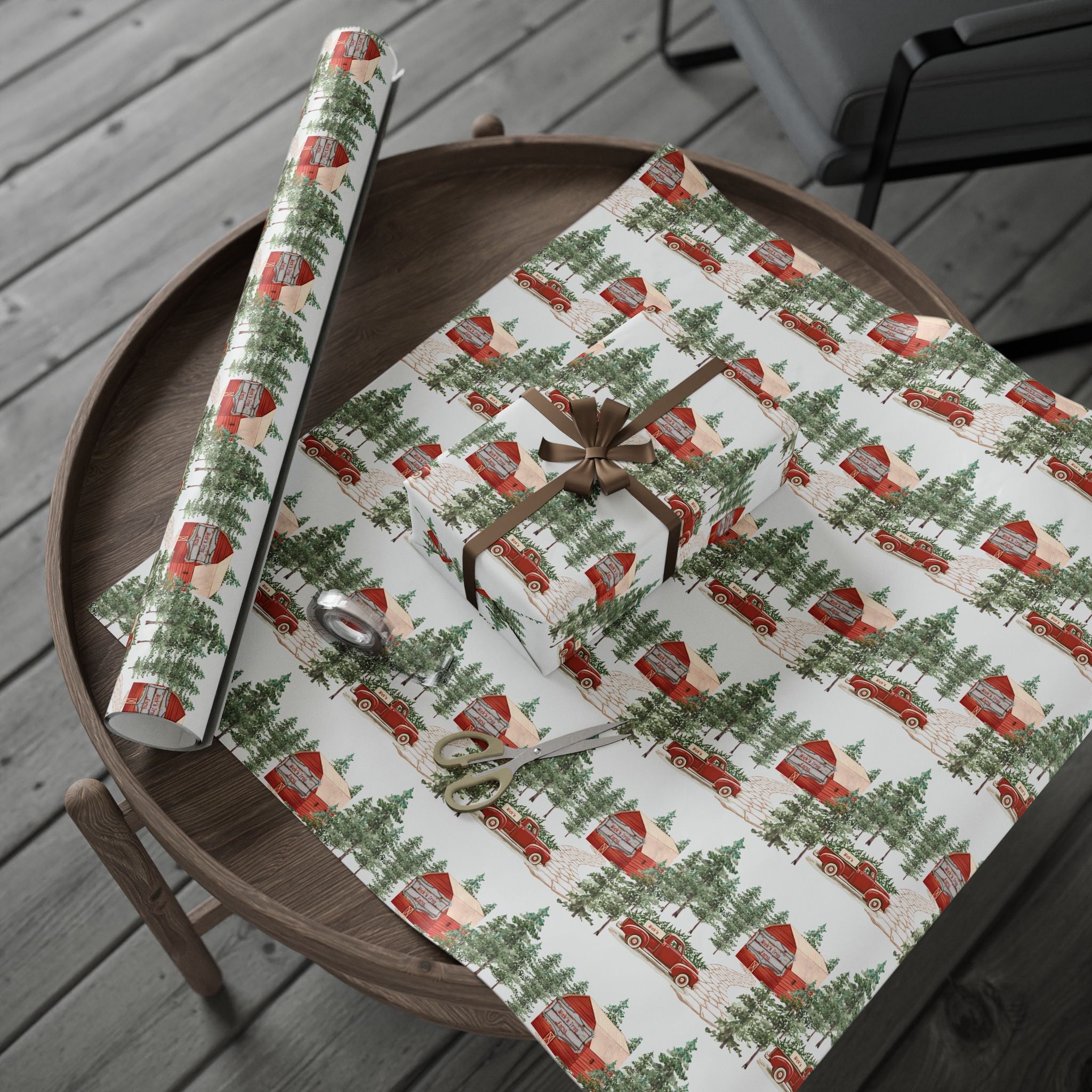 Holiday Gift Wrap:  Nick's Tree Farm Print