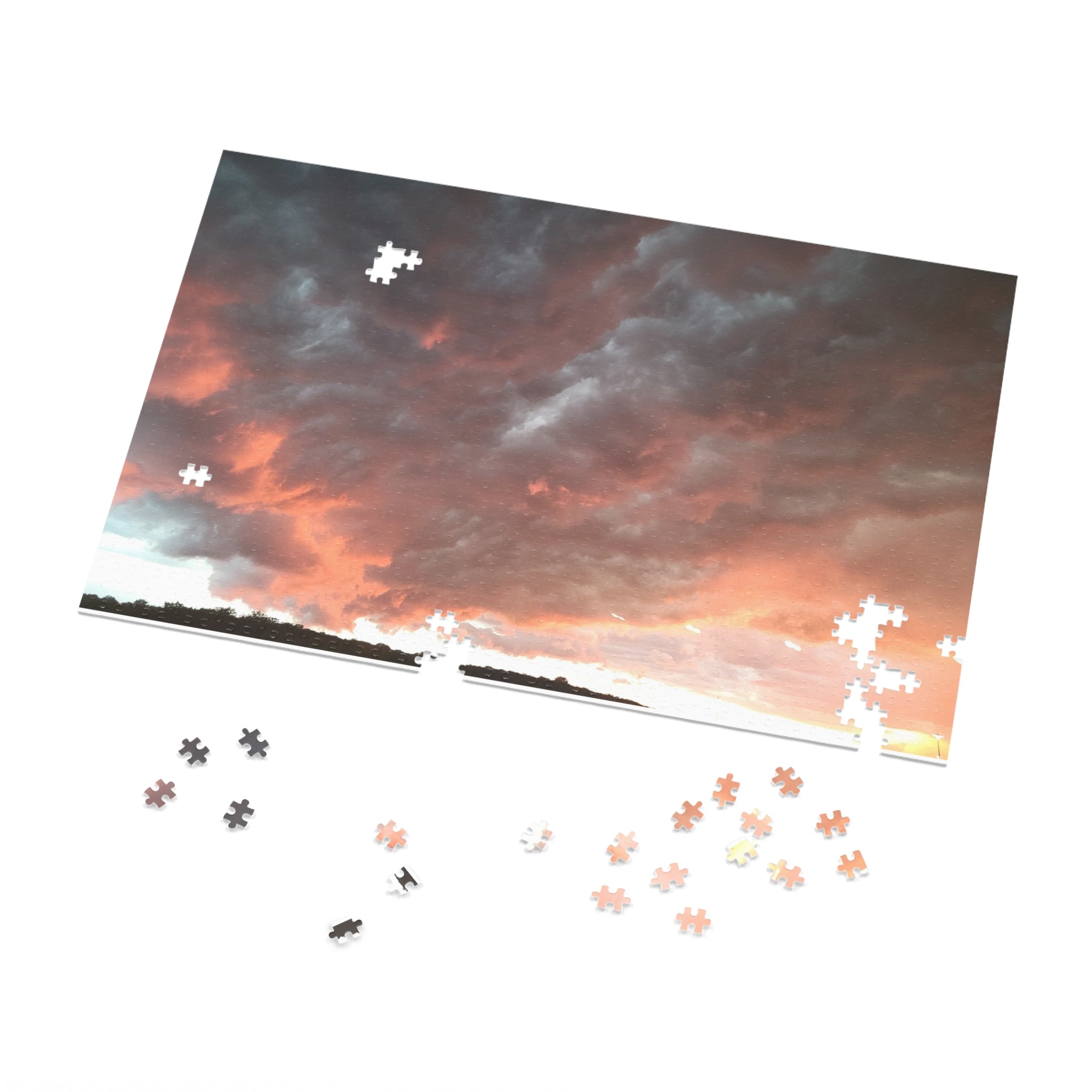 Jigsaw Puzzle with Tin:  Clouds are Coming