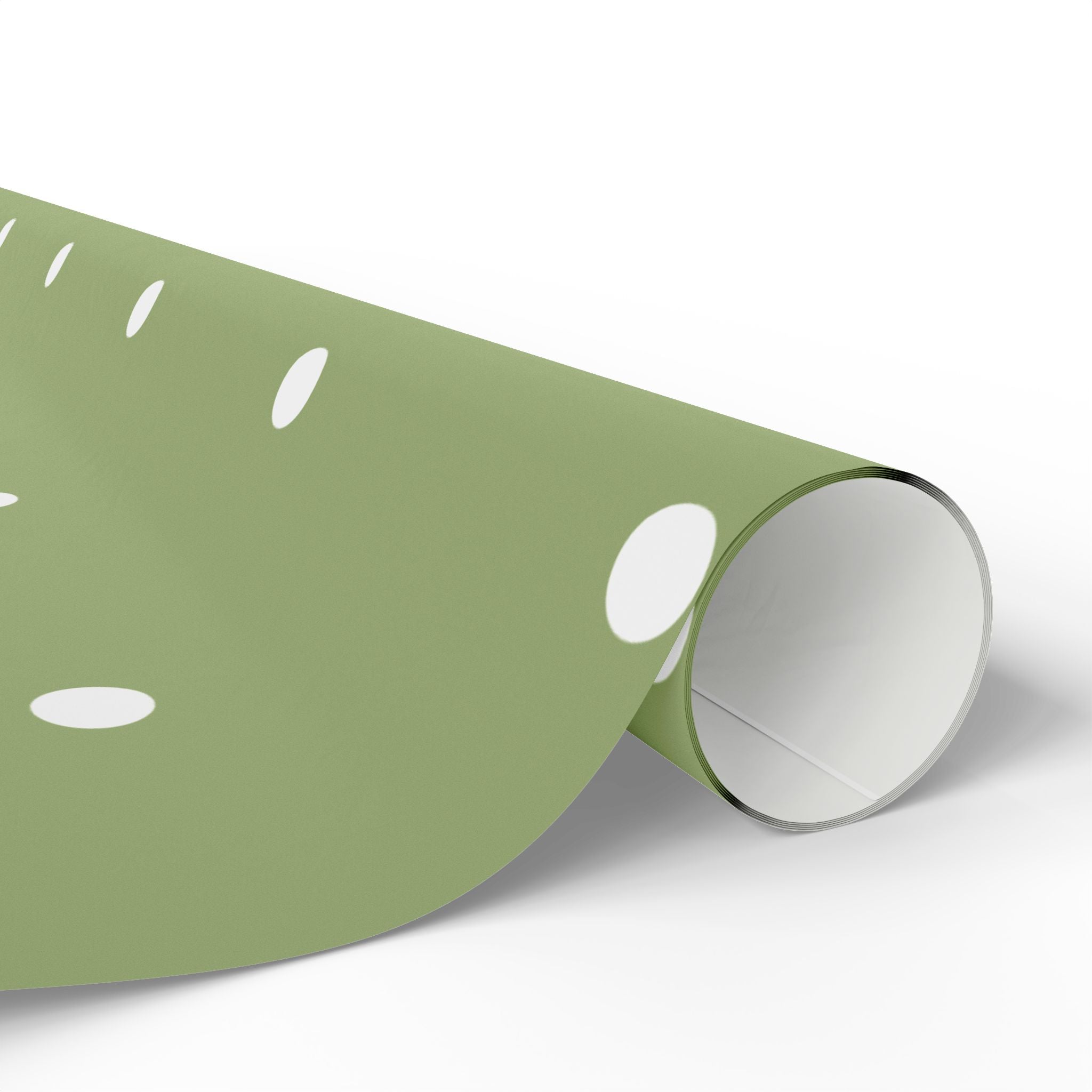 Holiday Gift Wrap:  Holly, Jolly Green Dot