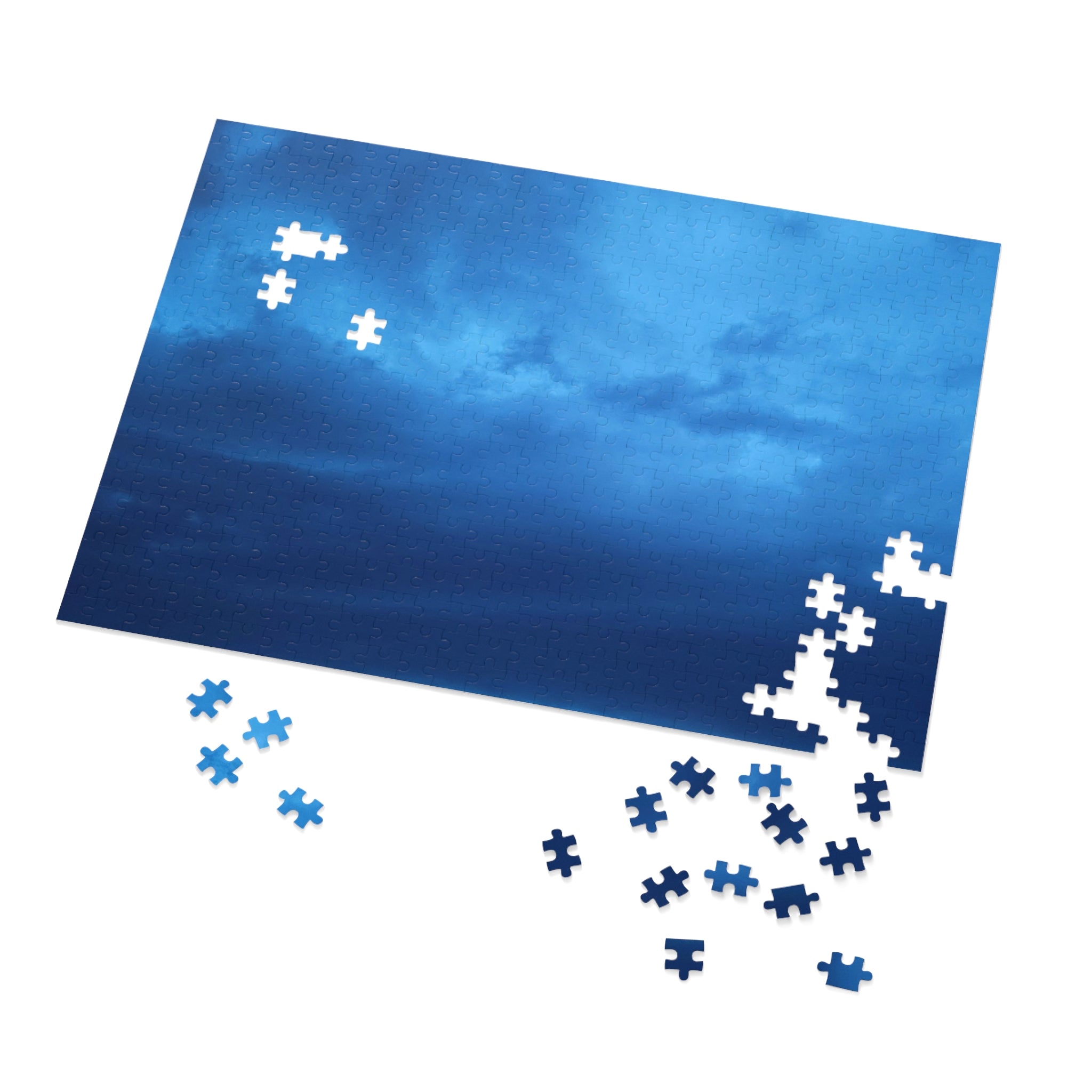 Jigsaw Puzzle with Tin:  Blue Wonder