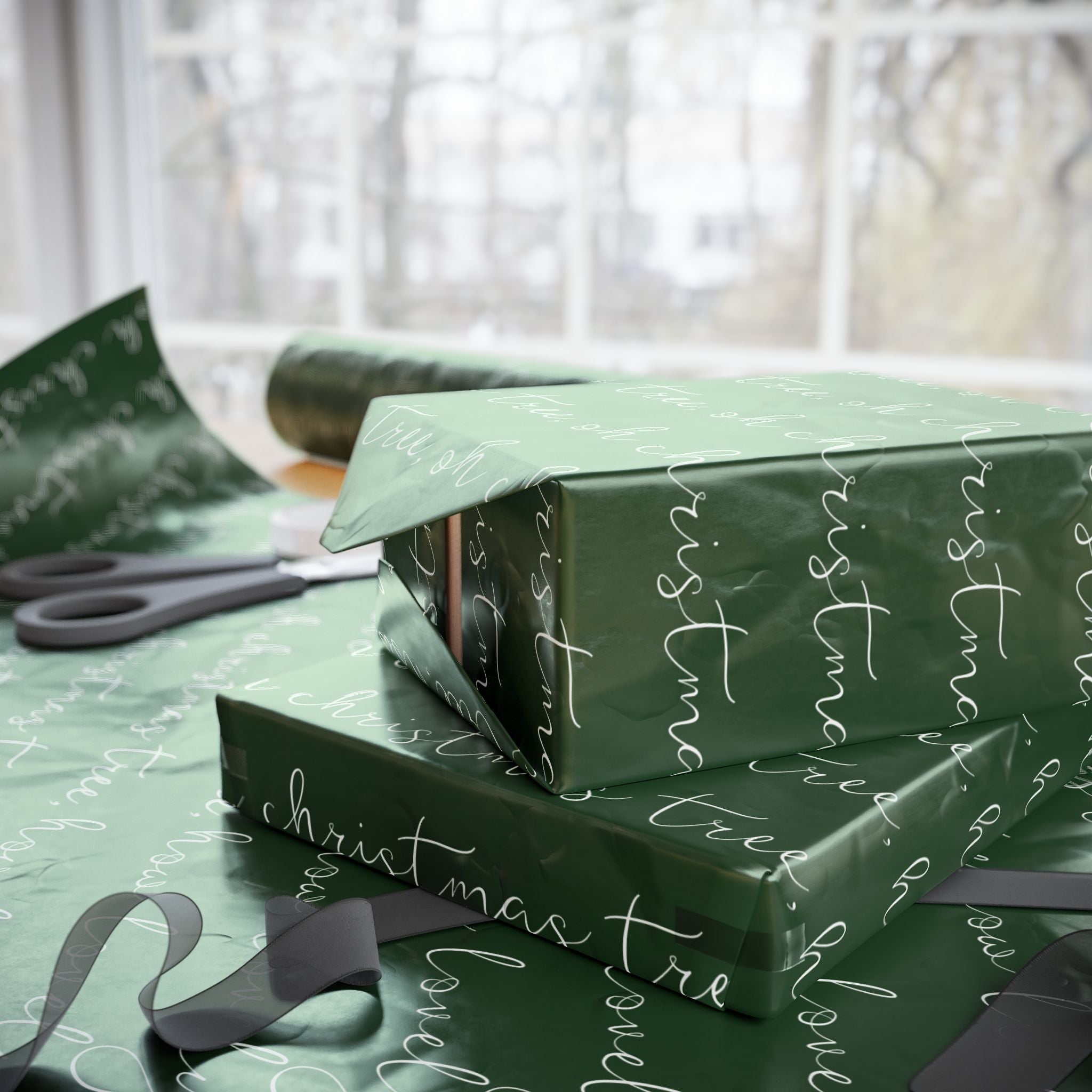 Holiday Gift Wrap:  Oh, Christmas Tree Green