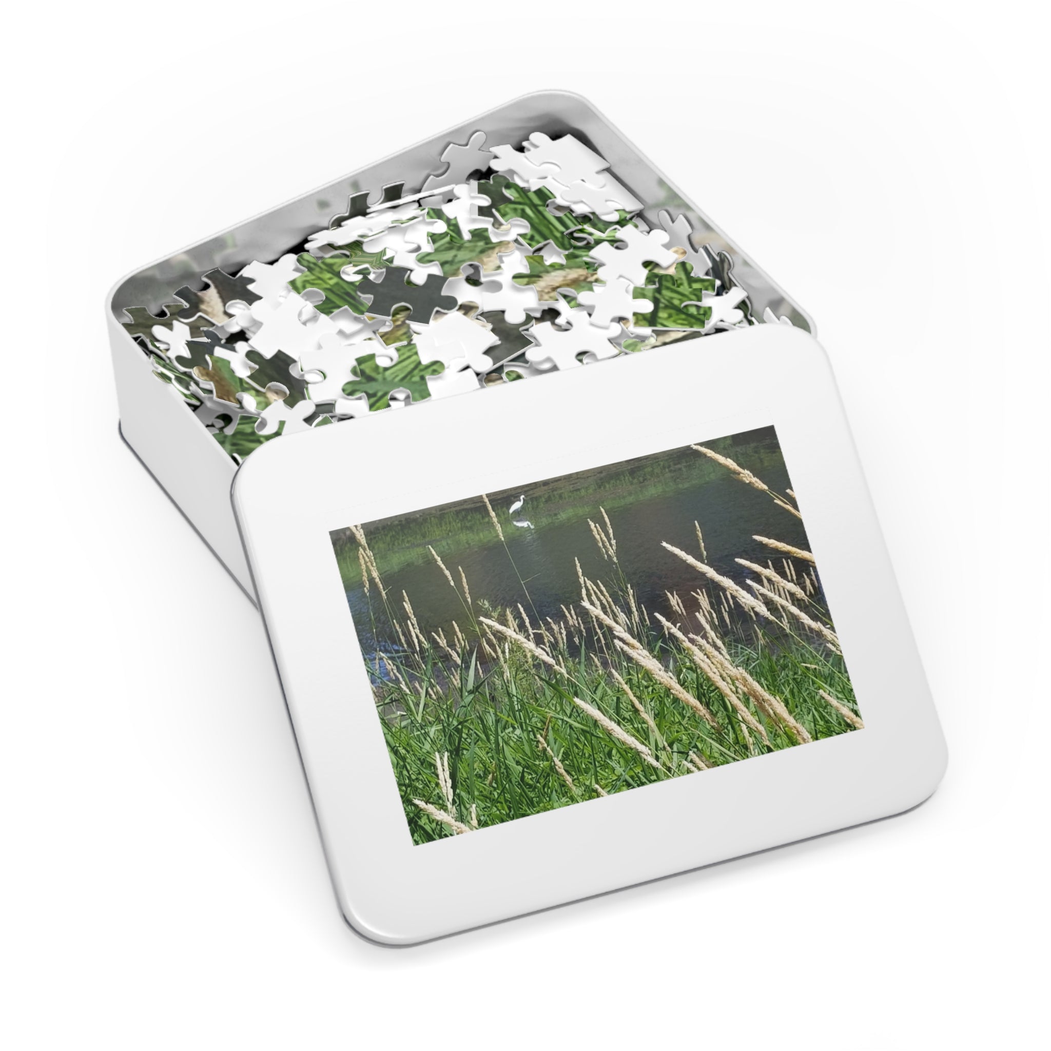Jigsaw Puzzle with Tin:  Whistle through the Grasses