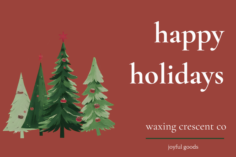 waxing crescent co gift card Happy Holidays