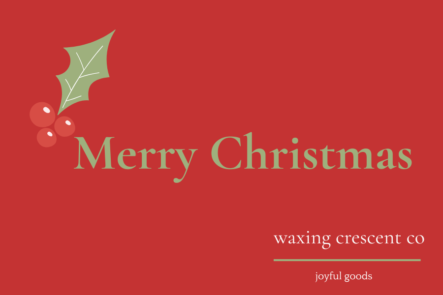 waxing crescent co gift card Merry Christmas